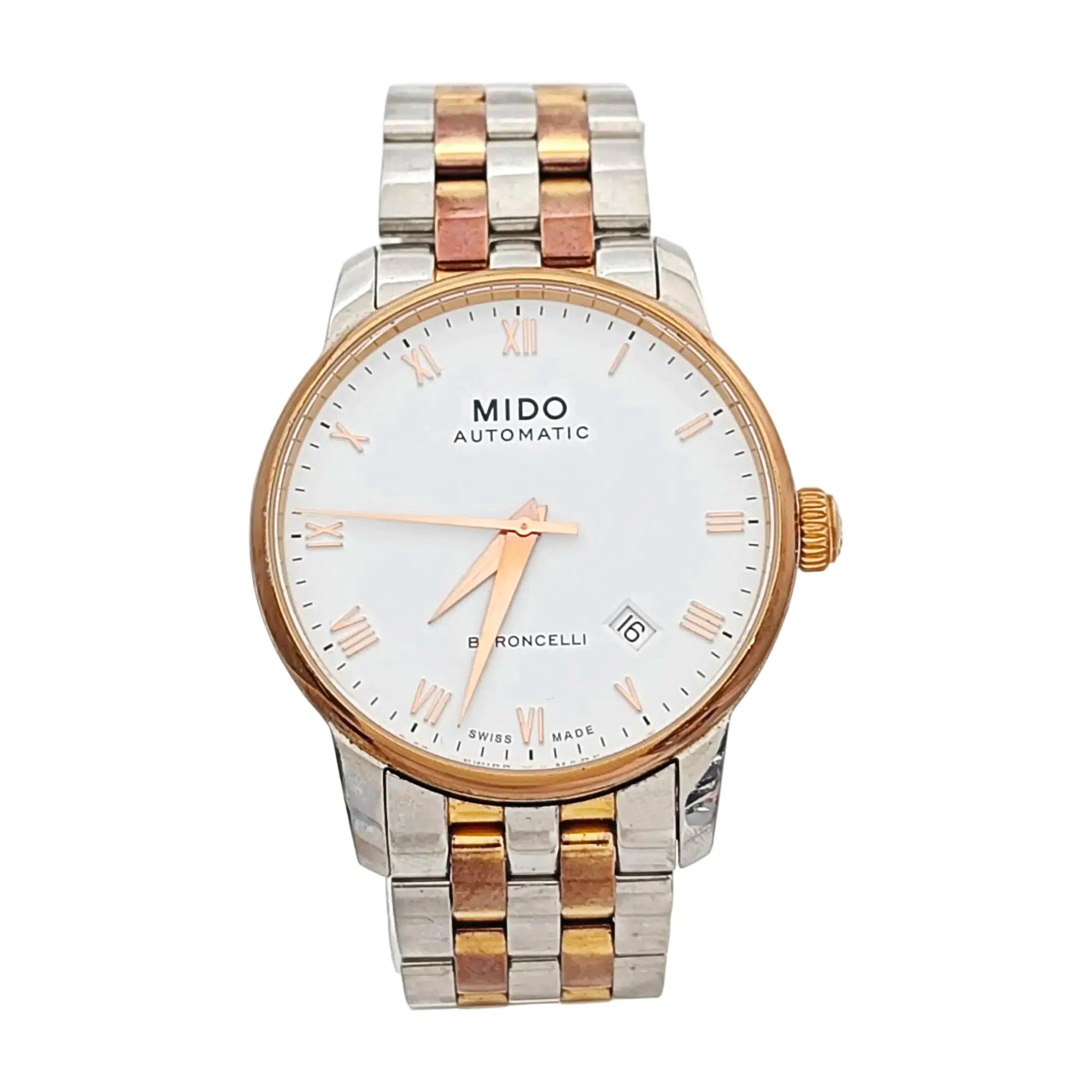 Baroncelli 38mm White Automatic Watch