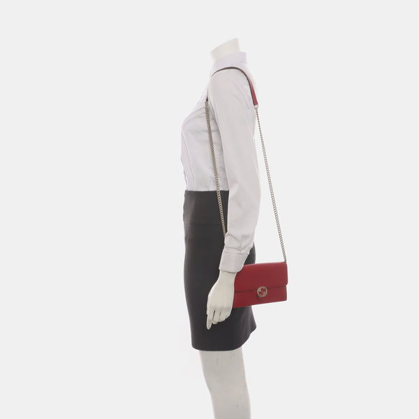 Authenticated pre-owned  Interlocking G Calfskin Red - Crossbody Bag at Looply