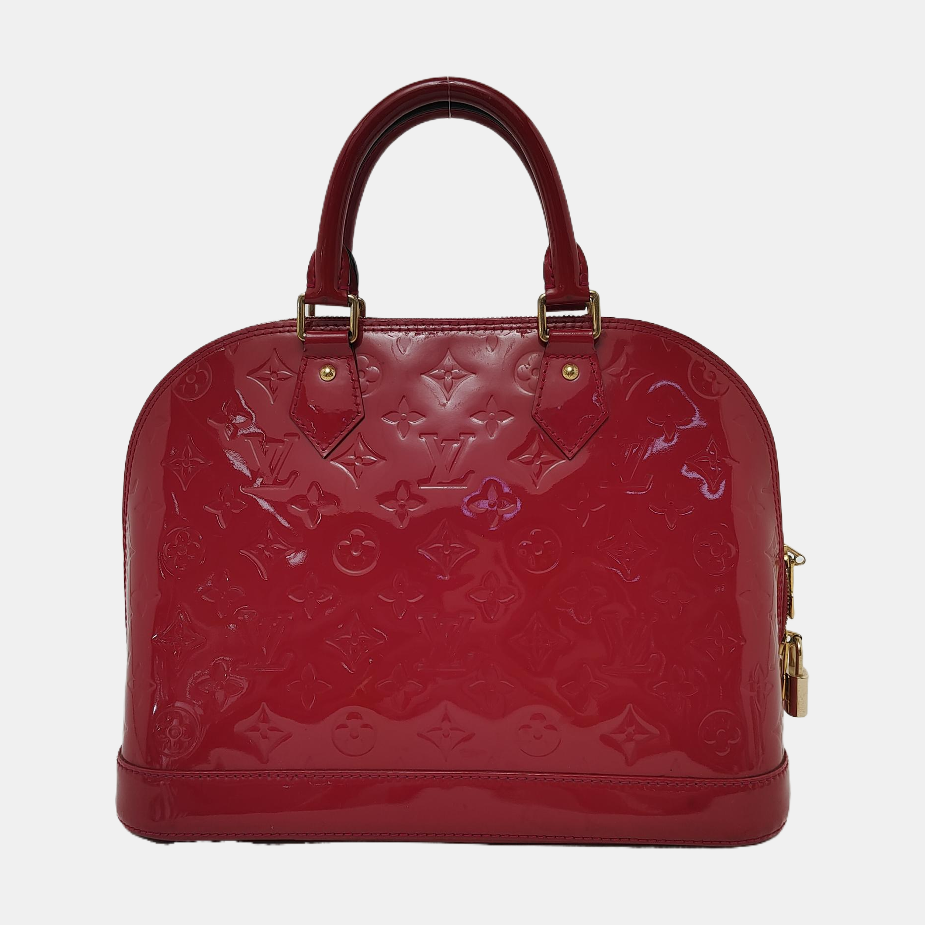 Authenticated pre-owned  Alma PM Monogram Calfskin Red - Top Handle Bag at Looply