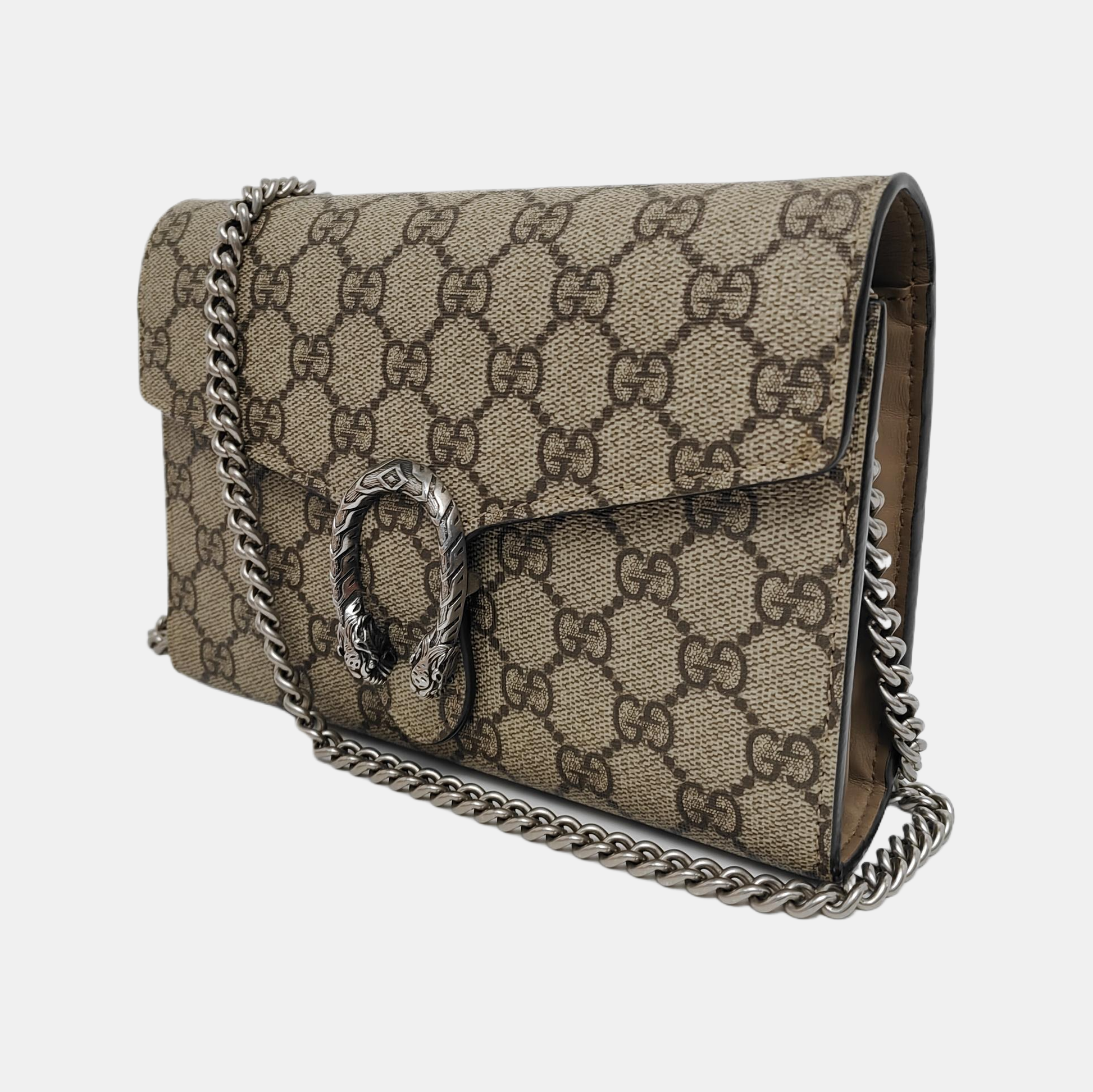 Authenticated pre-owned  Dionysus Monogram Coated Canvas Beige - Shoulder Bag at Looply