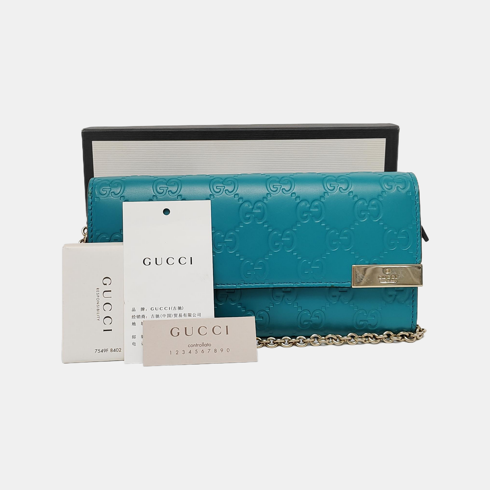 Authenticated pre-owned  Microguccissima Monogram Calfskin Green - Top Handle Bag at Looply