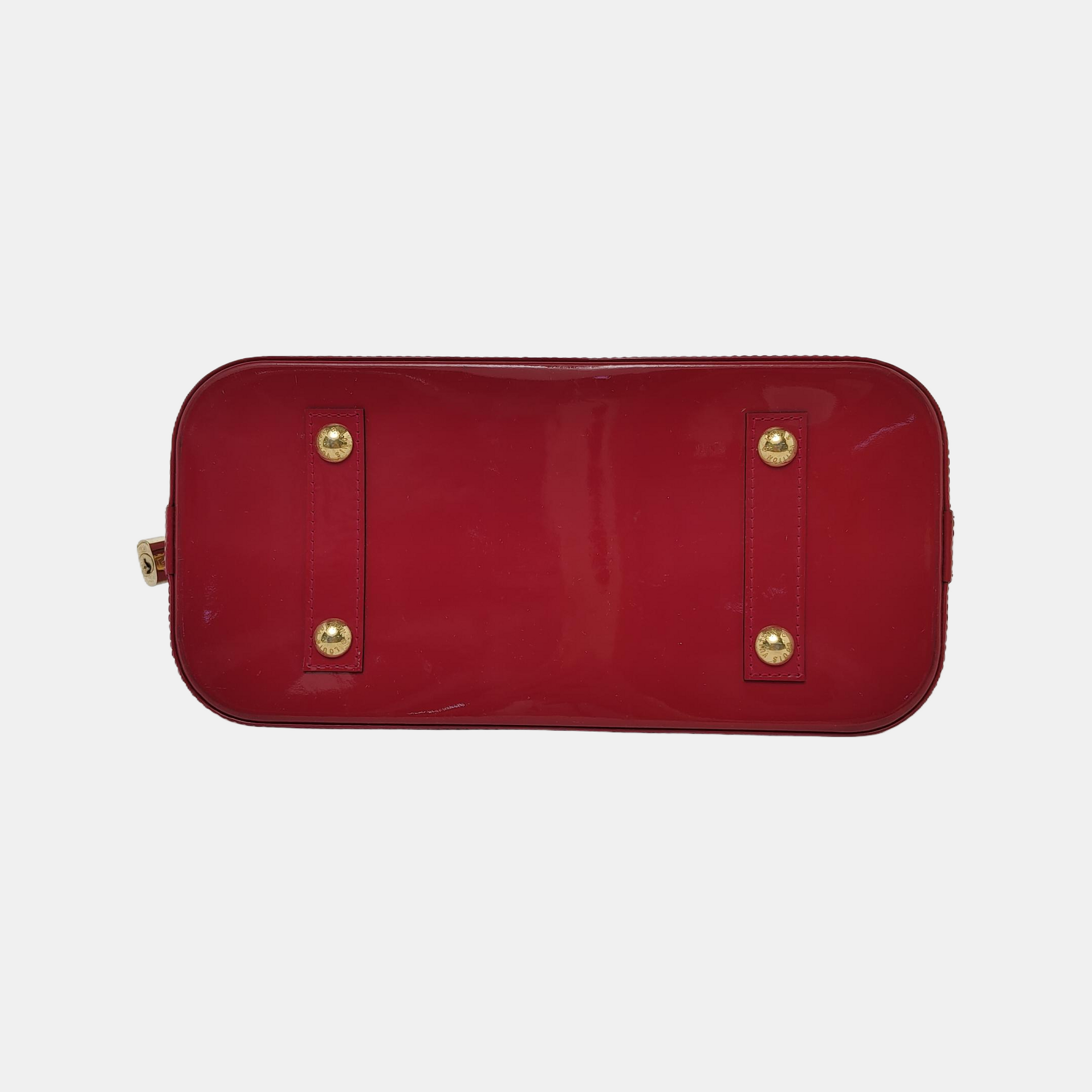 Authenticated pre-owned  Alma PM Monogram Calfskin Red - Top Handle Bag at Looply