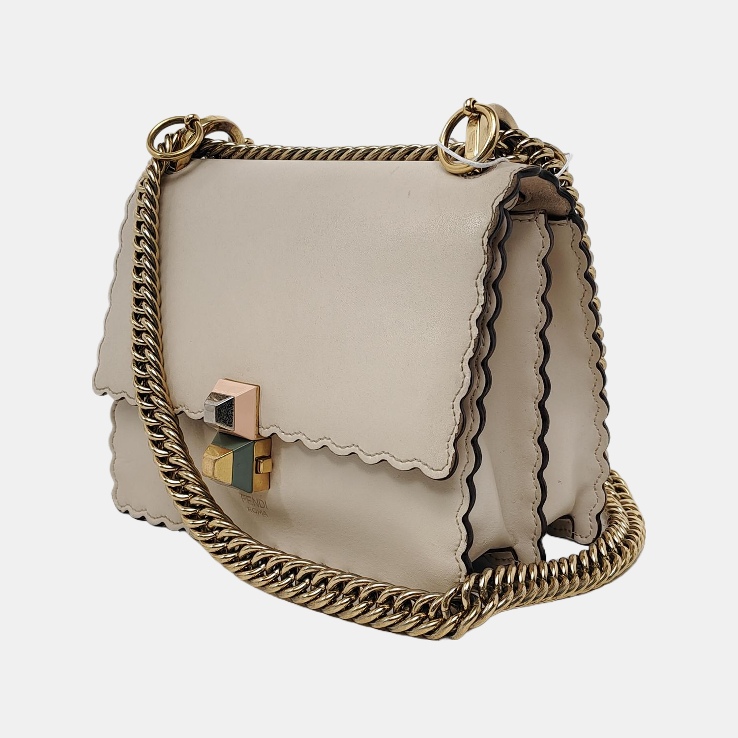 Authenticated pre-owned  Kan I Small Calfskin Beige - Crossbody Bag at Looply