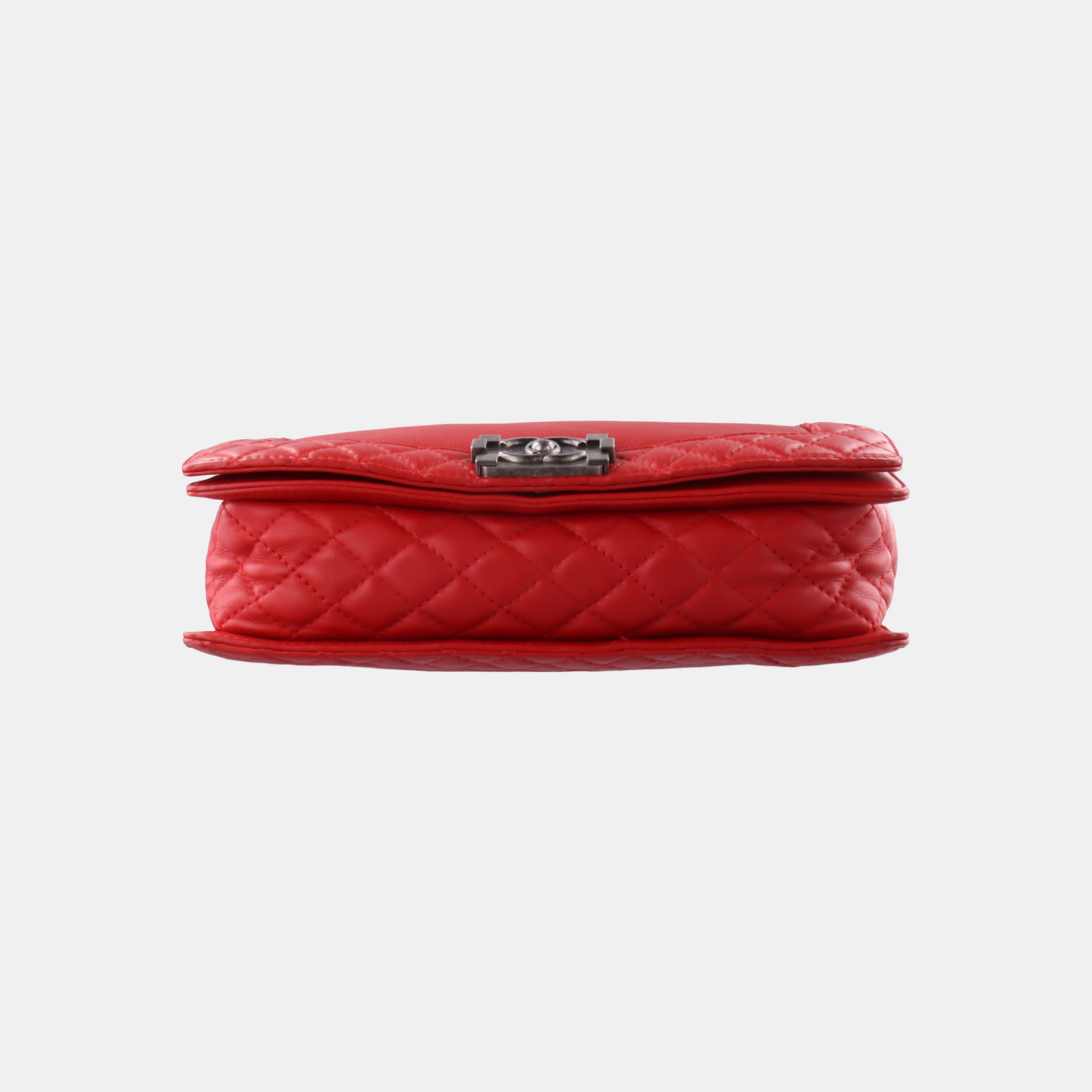 Authenticated pre-owned  Boy Chanel Large Quilted Calfskin Red - Crossbody Bag at Looply