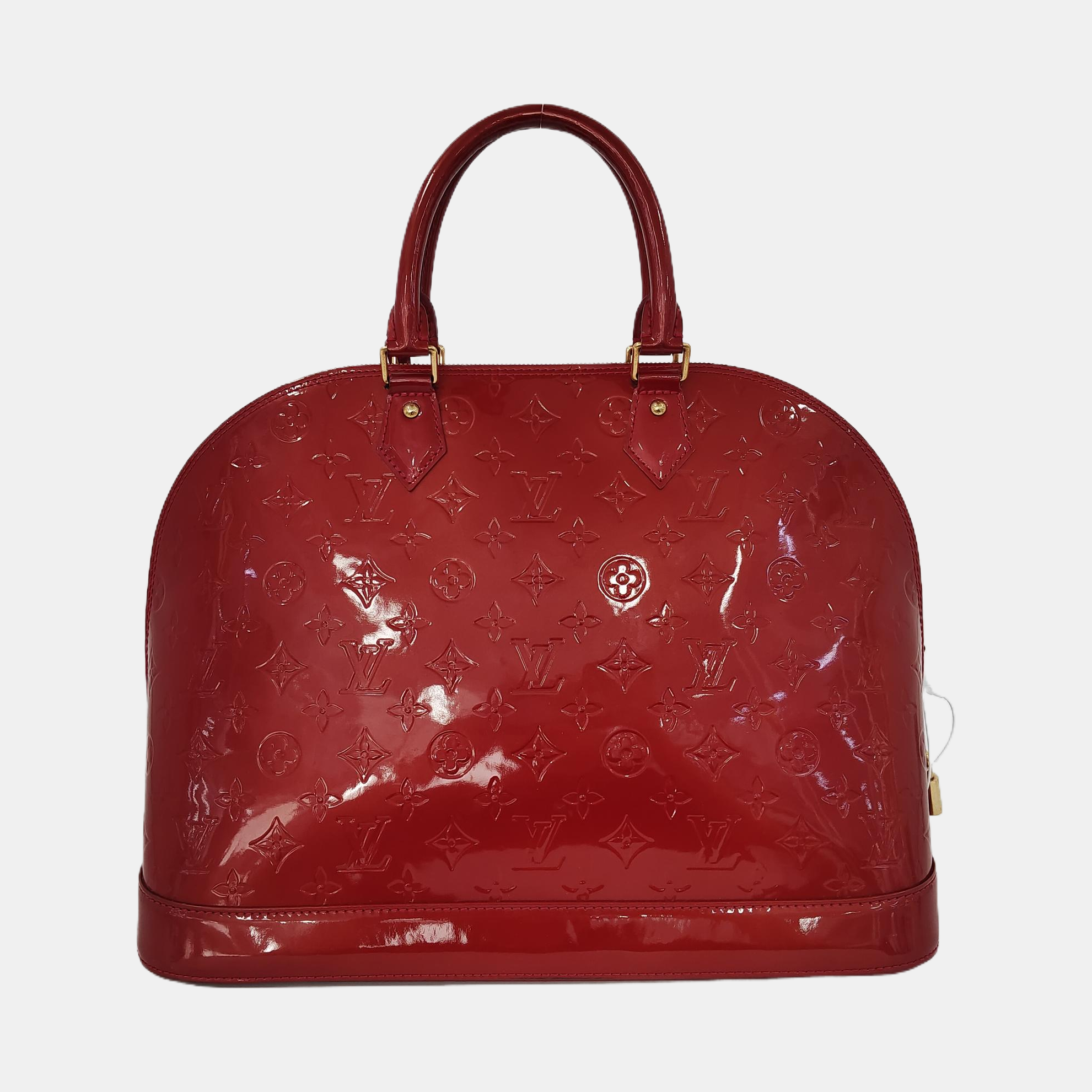 Authenticated pre-owned  Alma GM Patent Leather Red - Top Handle Bag at Looply