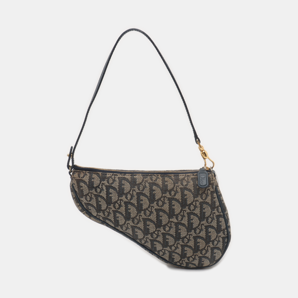 Authenticated pre-owned  Saddle Monogram Canvas Blue - Handbags at Looply