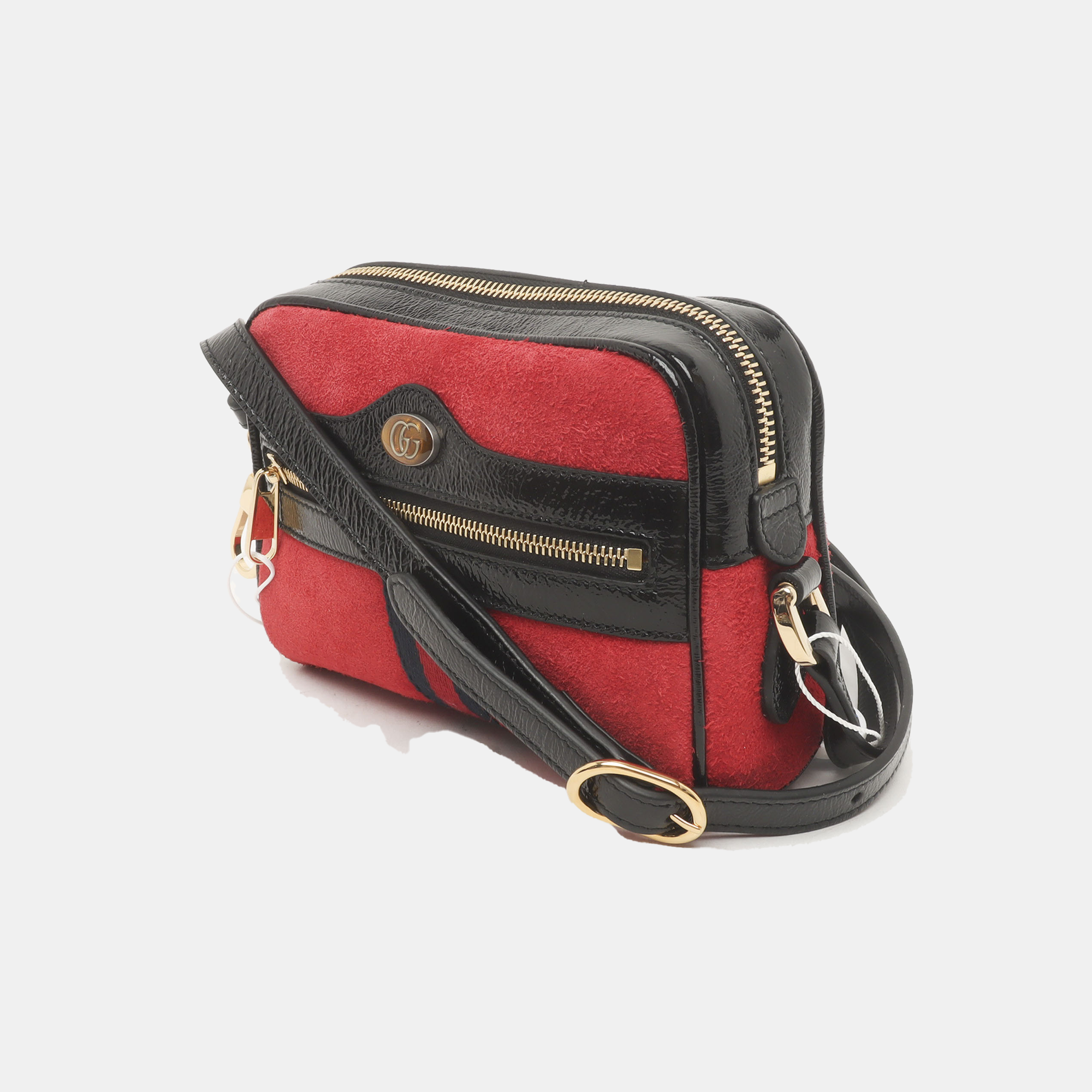 Authenticated pre-owned  Ophidia Mini Suede Red - Crossbody Bag at Looply