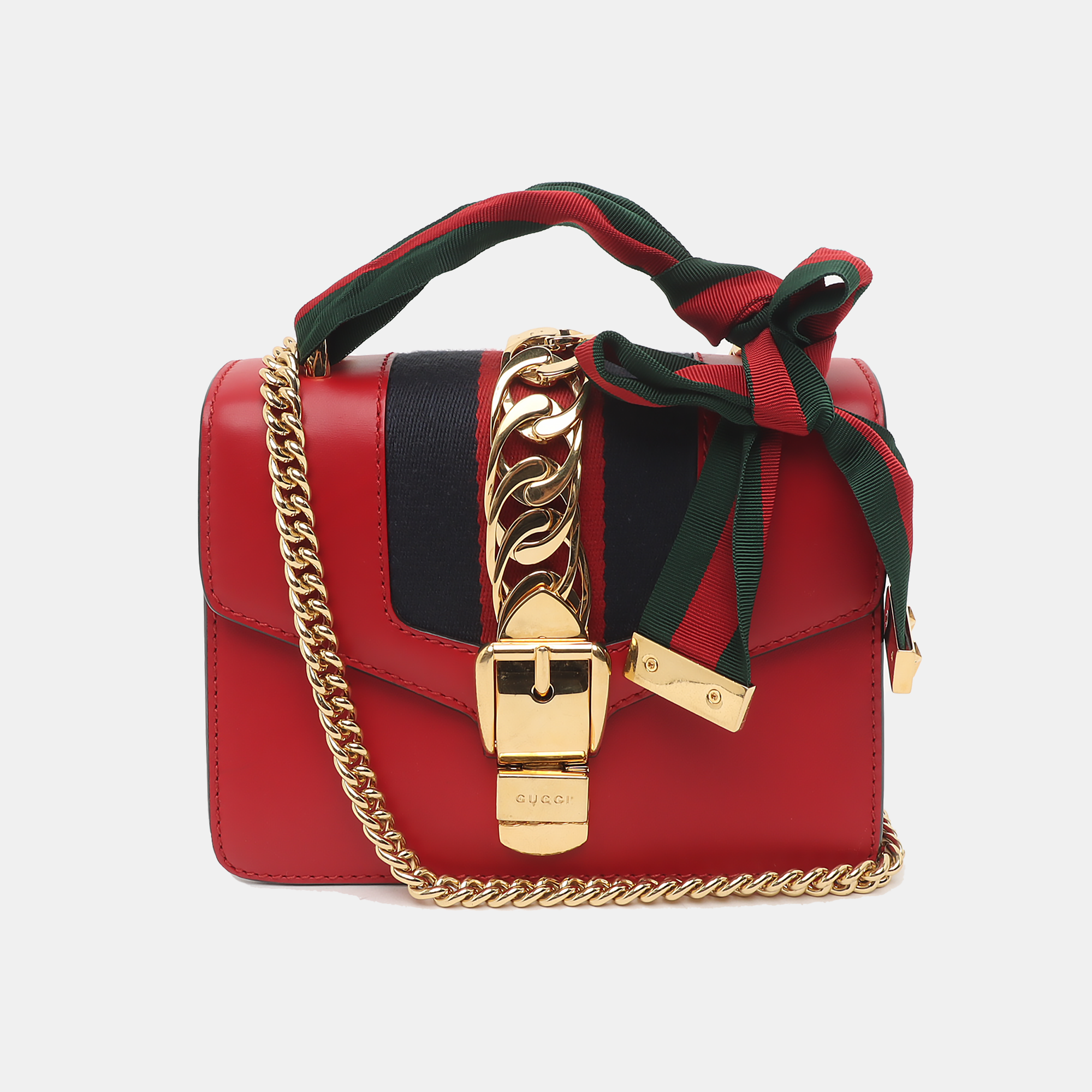 Authenticated pre-owned  Sylvie Small Calfskin Red - Shoulder Bag at Looply