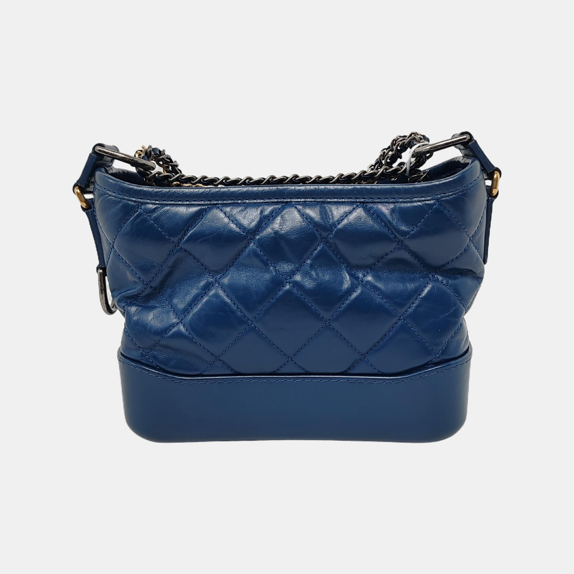 Authenticated pre-owned  Gabrielle Small Quilted Calfskin Blue - Crossbody Bag at Looply