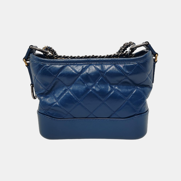 Authenticated pre-owned  Gabrielle Small Quilted Calfskin Blue - Crossbody Bag at Looply