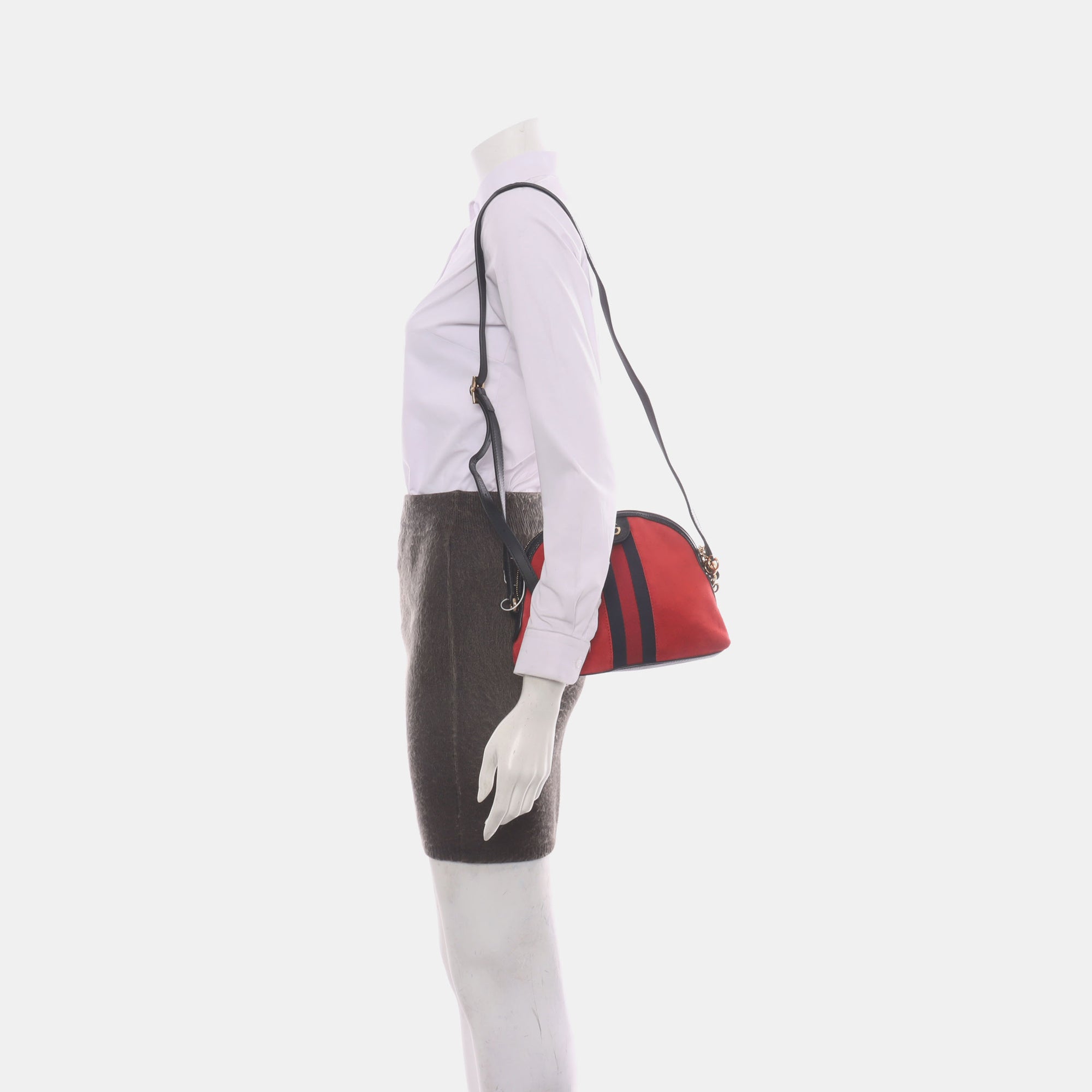 Authenticated pre-owned  Ophidia Small Suede Red - Handbags at Looply