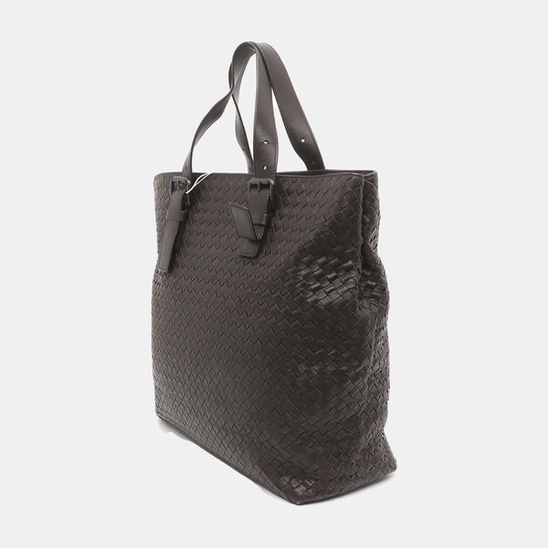 Authenticated pre-owned  Cesta Calfskin Brown - Top Handle Bag at Looply