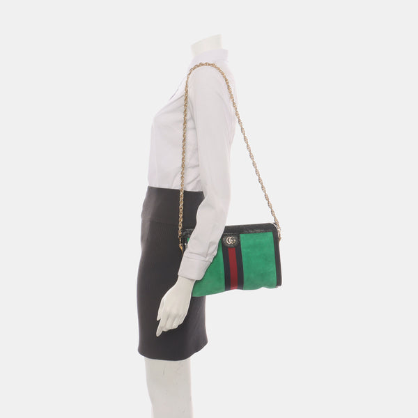 Authenticated pre-owned  Ophidia Small Suede Green - Handbags at Looply