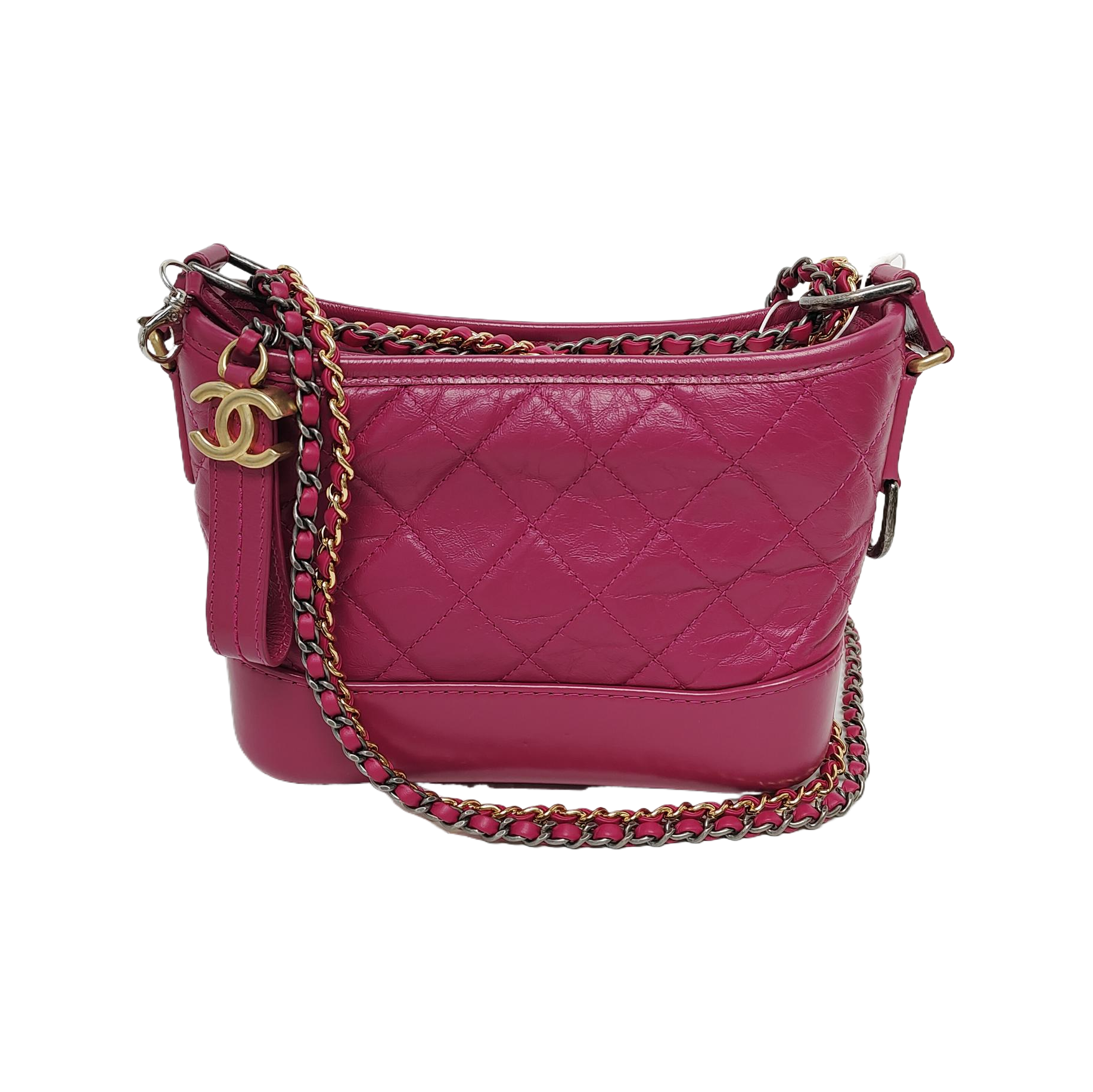 Authenticated pre-owned  Gabrielle Small Quilted Calfskin Pink - Shoulder Bag at Looply