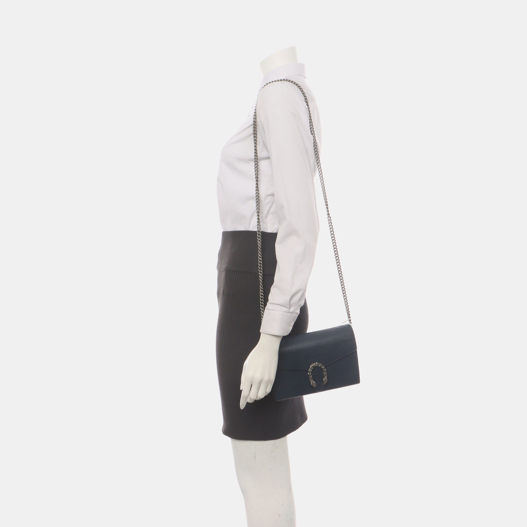 Authenticated pre-owned  Dionysus Super Mini Calfskin Blue - Shoulder Bag at Looply