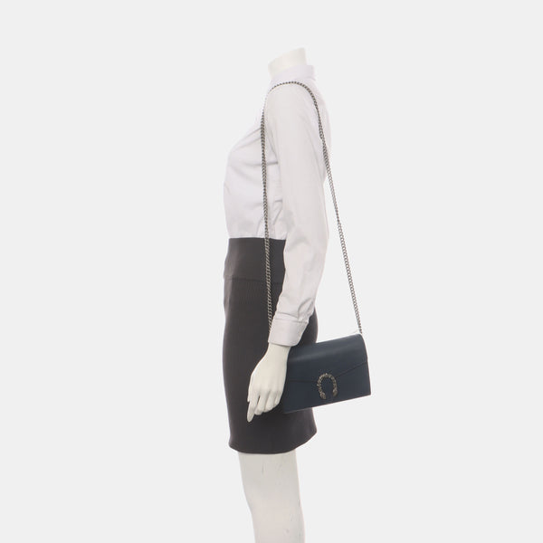 Authenticated pre-owned  Dionysus Super Mini Calfskin Blue - Shoulder Bag at Looply