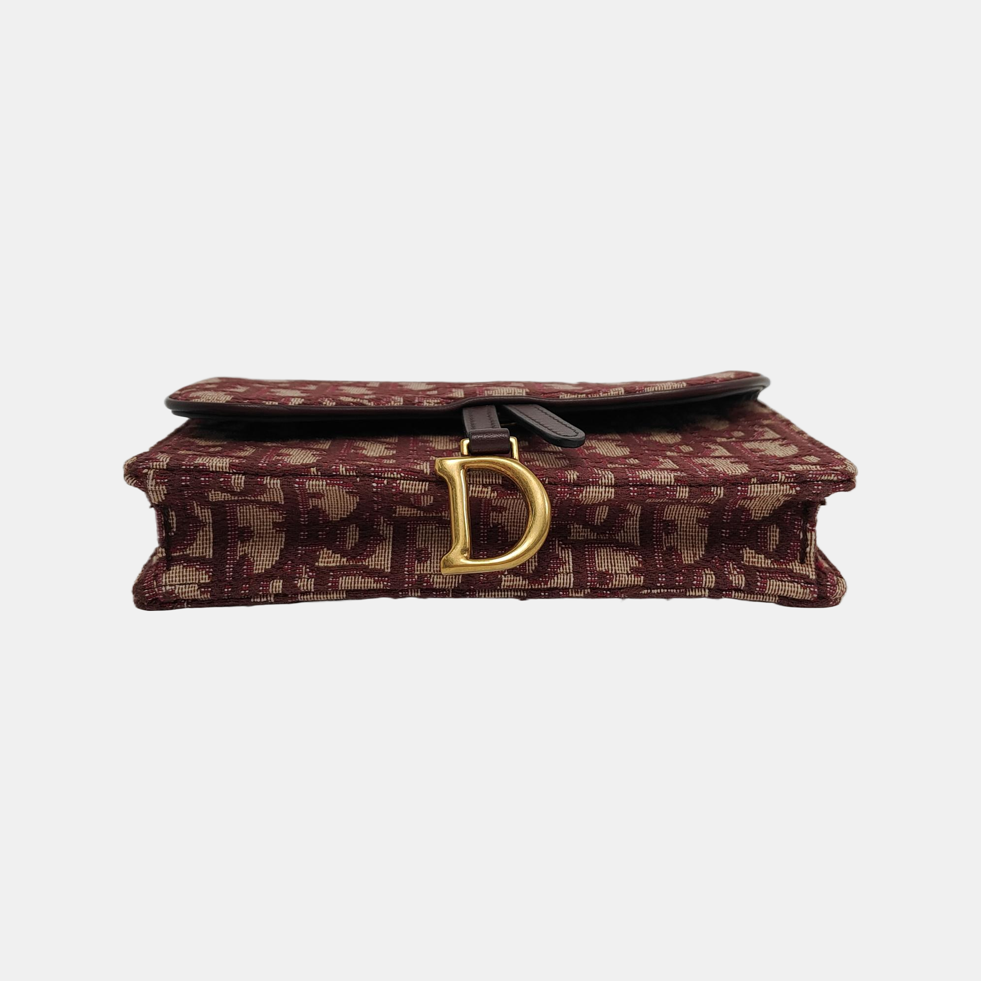 Authenticated pre-owned  Saddle Oblique Canvas Red - Belt Bag at Looply