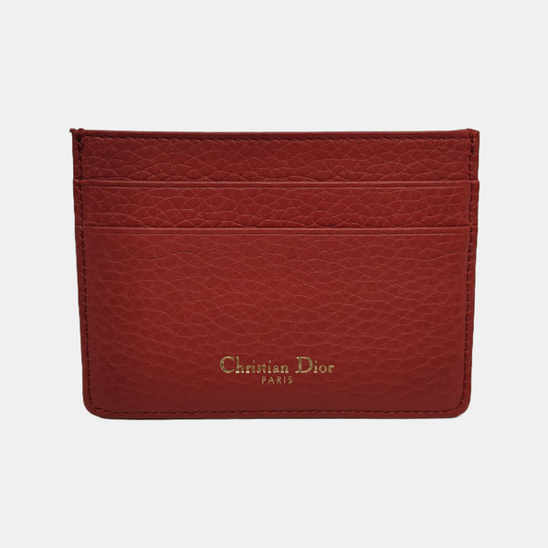 Authenticated pre-owned  Diorama Leather Red Card Holder - Card Holder at Looply