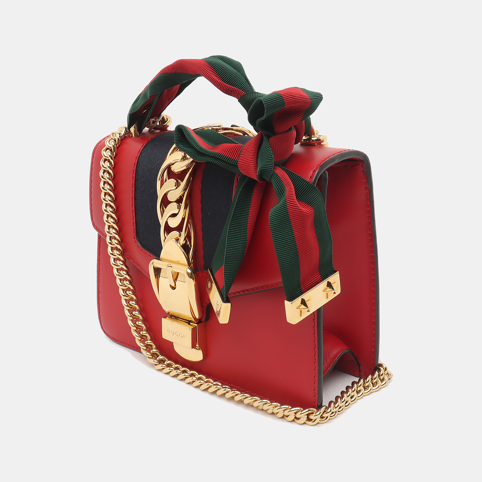 Authenticated pre-owned  Sylvie Small Calfskin Red - Shoulder Bag at Looply
