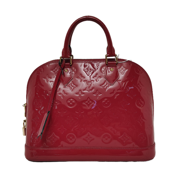 Authenticated pre-owned  Alma PM Monogram Calfskin Red - Top Handle Bag at Looply