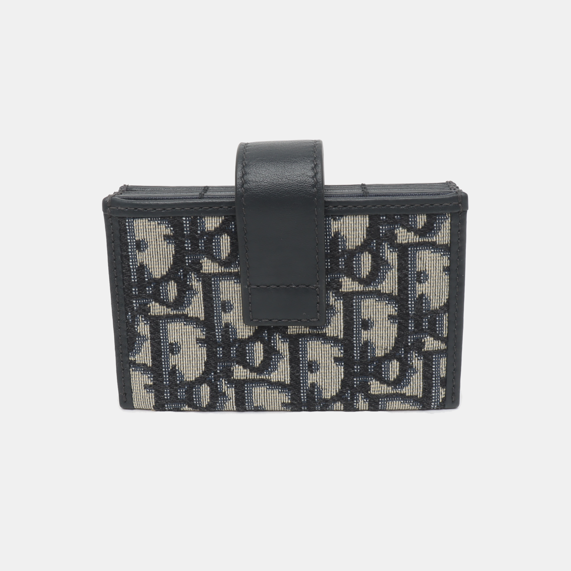 Authenticated pre-owned  30 Montaigne Canvas Blue Card Holder - Card Holder at Looply