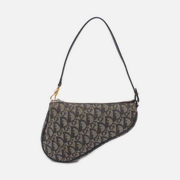 Authenticated pre-owned  Saddle Monogram Canvas Blue - Handbags at Looply