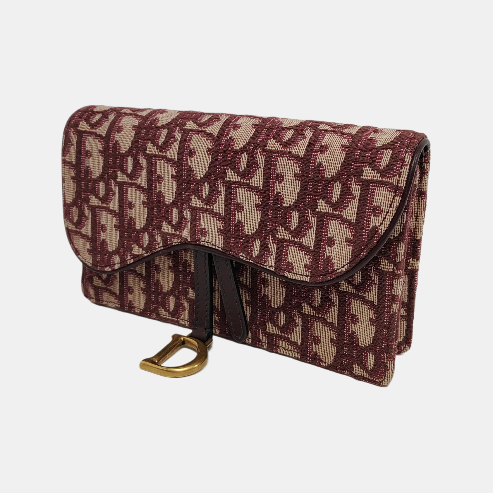 Authenticated pre-owned  Saddle Oblique Canvas Red - Belt Bag at Looply