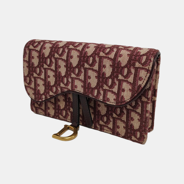 Authenticated pre-owned  Saddle Oblique Canvas Red - Belt Bag at Looply