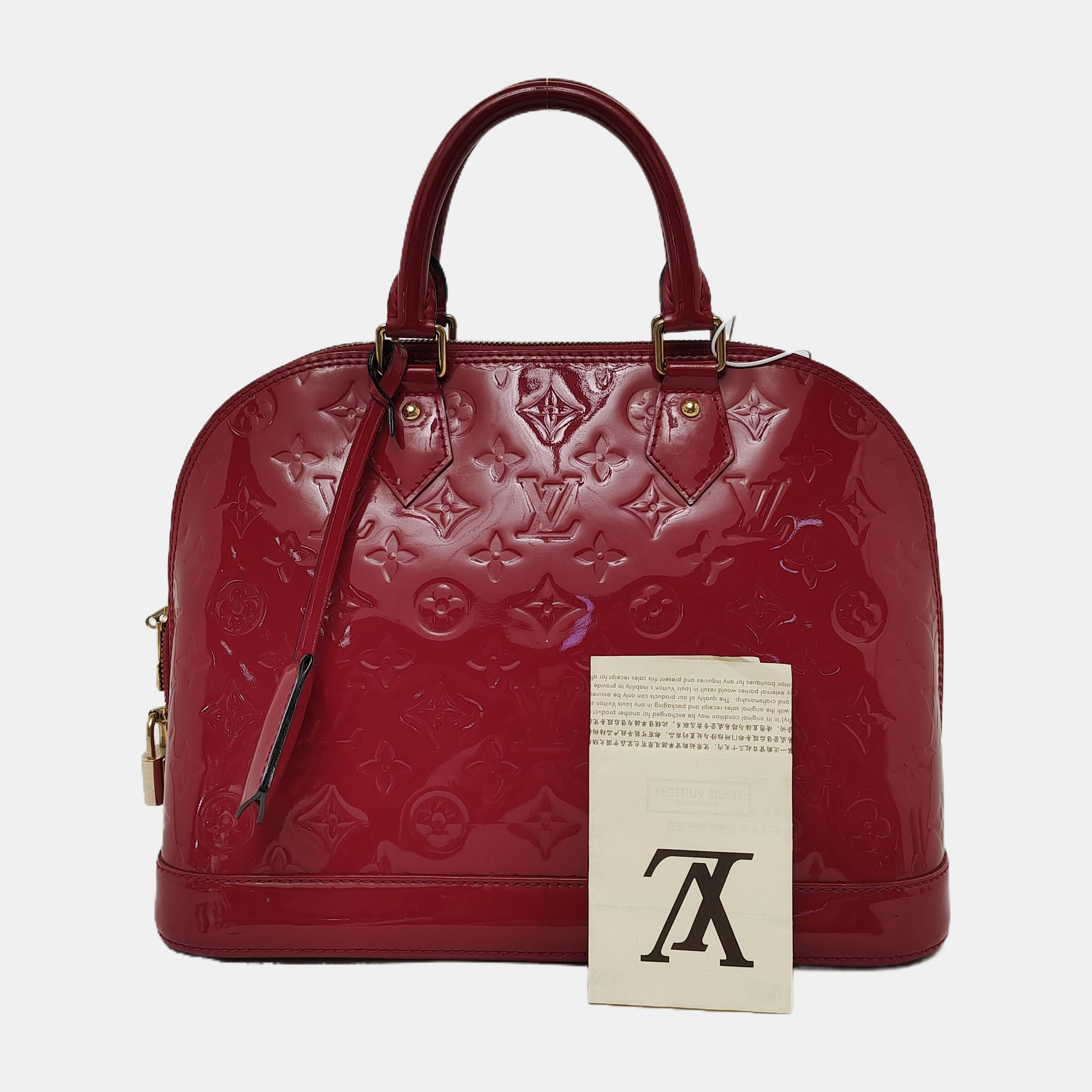 Authenticated pre-owned  Alma PM Monogram Calfskin Red - Top Handle Bag at Looply