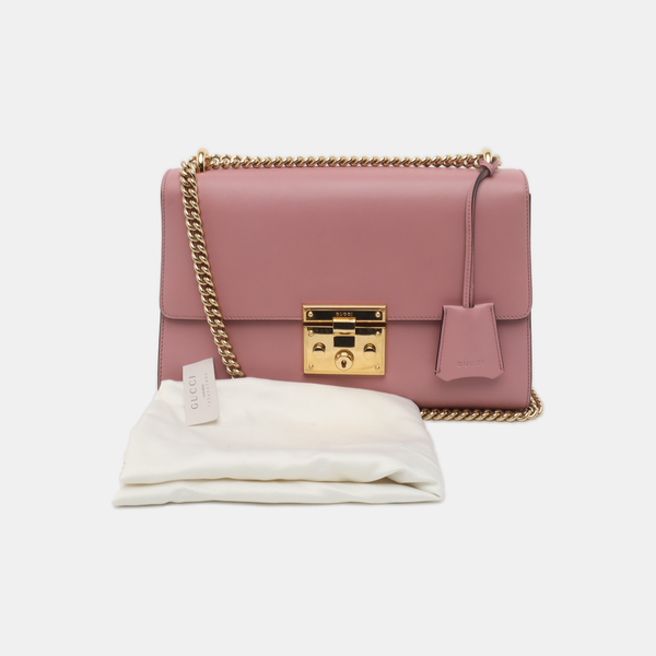 Authenticated pre-owned  Padlock Small Calfskin Pink - Crossbody Bag at Looply