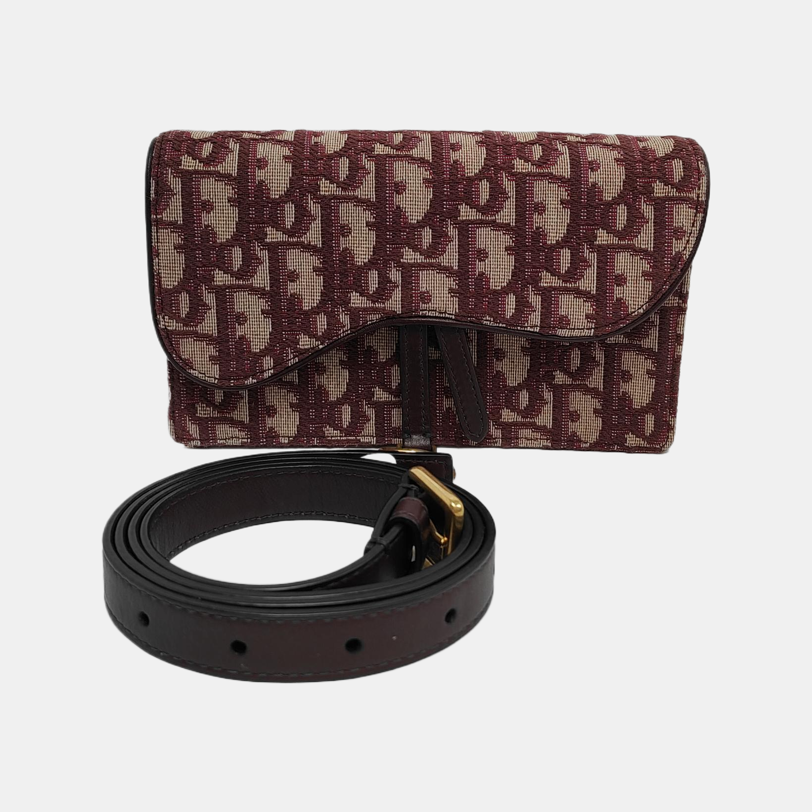 Authenticated pre-owned  Saddle Oblique Canvas Red - Belt Bag at Looply