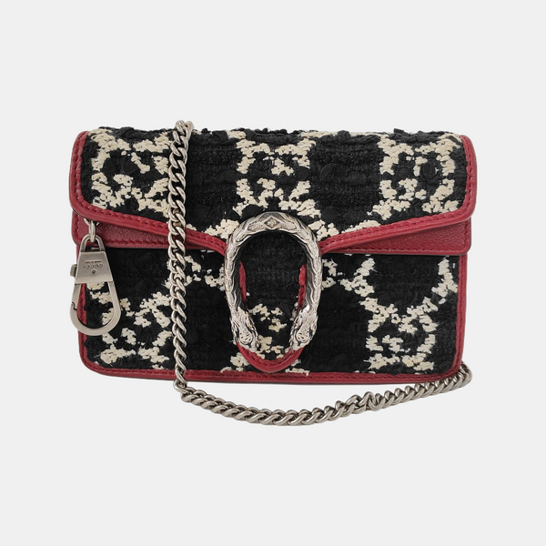 Authenticated pre-owned  Dionysus Super Mini Monogram Wool Black - Crossbody Bag at Looply