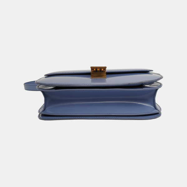 Authenticated pre-owned  CLASSIC BOX Medium Calfskin Blue - Shoulder Bag at Looply