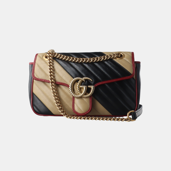 Authenticated pre-owned  GG Marmont Medium Calfskin Multicolor - Shoulder Bag at Looply