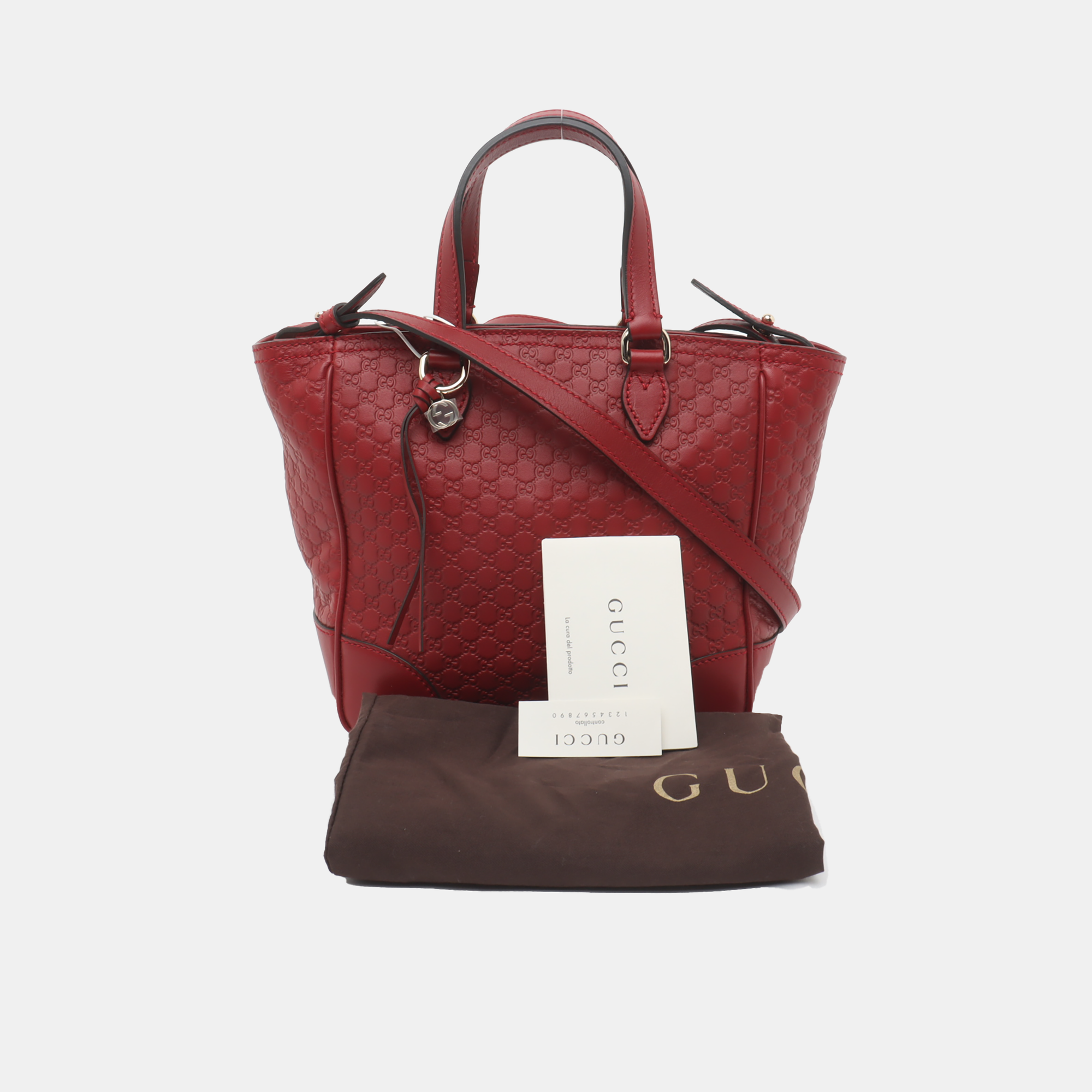 Authenticated pre-owned  Microguccissima Monogram Calfskin Red - Shoulder Bag at Looply