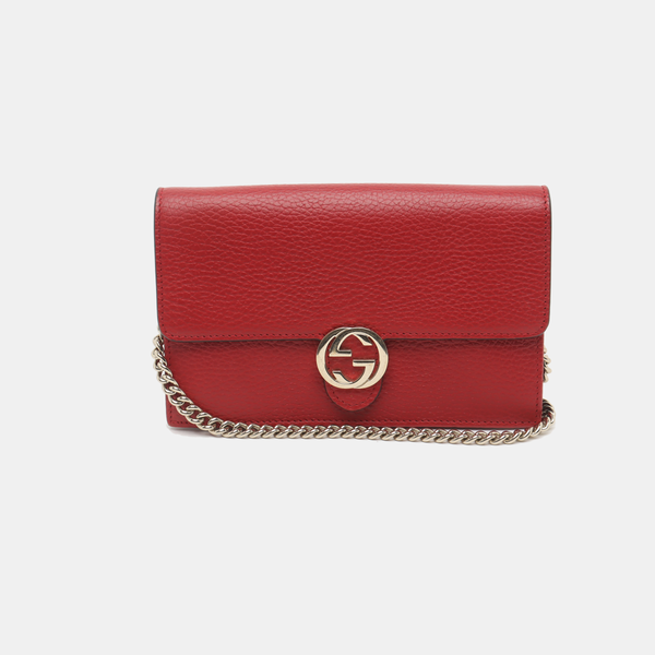 Authenticated pre-owned  Interlocking G Calfskin Red - Crossbody Bag at Looply