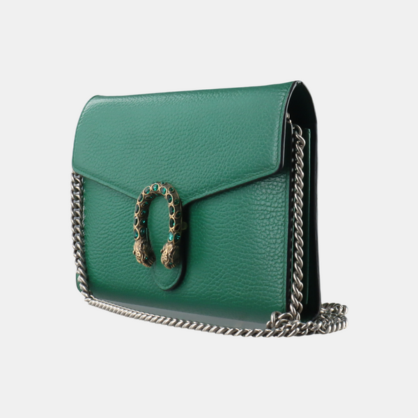 Authenticated pre-owned  Dionysus Super Mini Calfskin Green - Shoulder Bag at Looply