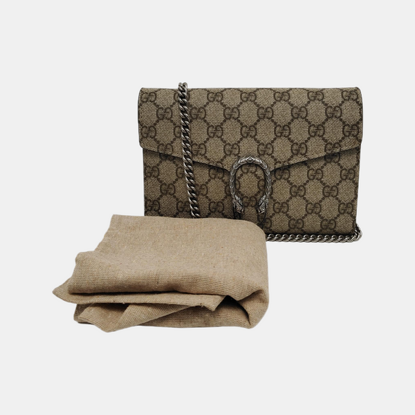 Authenticated pre-owned  Dionysus Monogram Coated Canvas Beige - Shoulder Bag at Looply