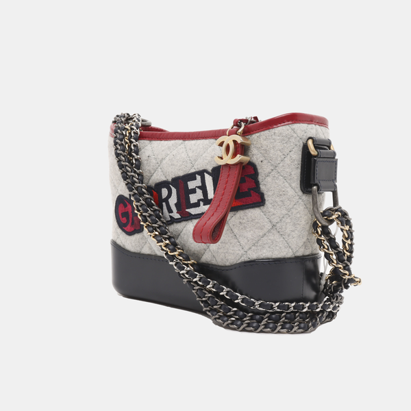 Authenticated pre-owned  Gabrielle Small Quilted Fabric Gray - Handbags at Looply