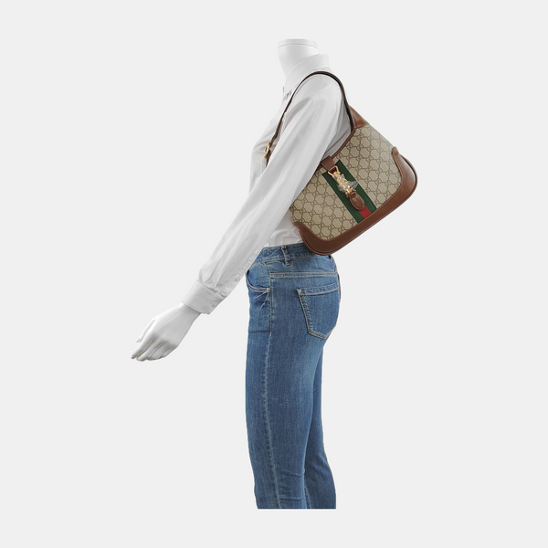 Authenticated pre-owned  Jackie 1961 Small Monogram Coated Canvas Beige - Shoulder Bag at Looply
