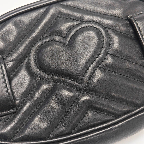Authenticated pre-owned  GG Marmont Calfskin Black - Belt Bag at Looply