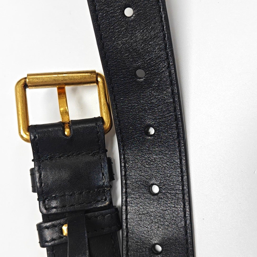 Authenticated pre-owned  GG Marmont Calfskin Black - Belt Bag at Looply