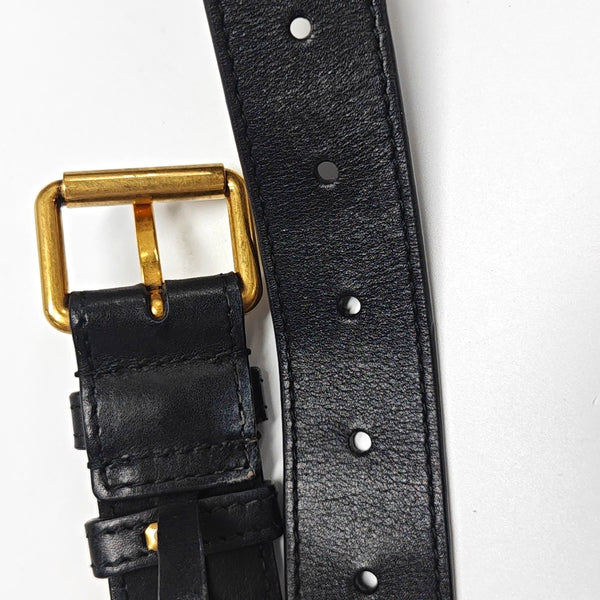 Authenticated pre-owned  GG Marmont Calfskin Black - Belt Bag at Looply