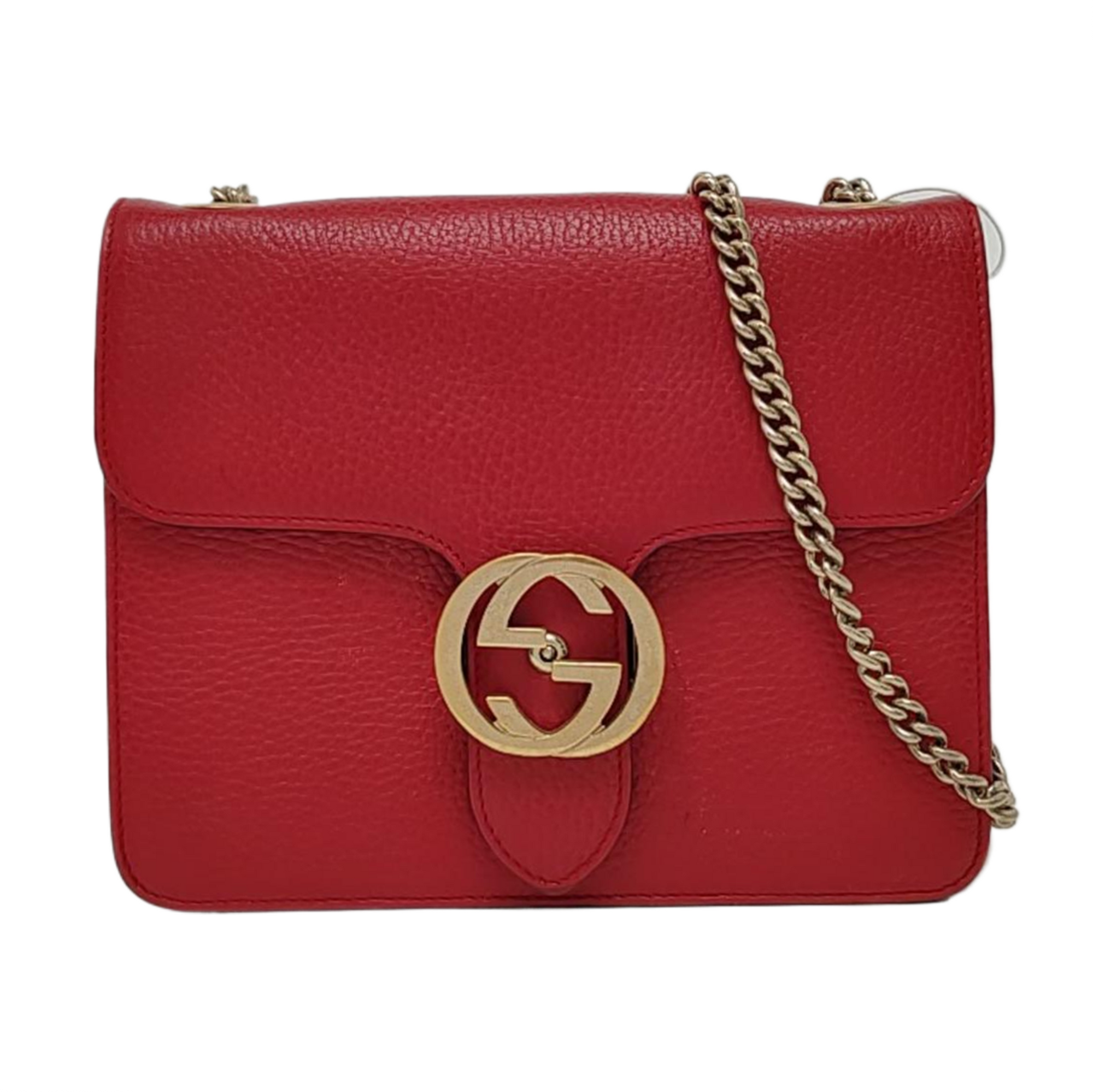 Interlocking G Small Calfskin Red - Image 1