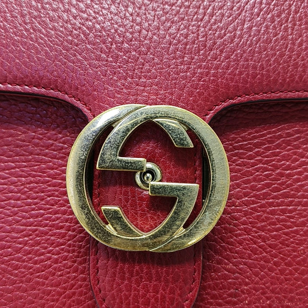 Interlocking G Small Calfskin Red - Image 12