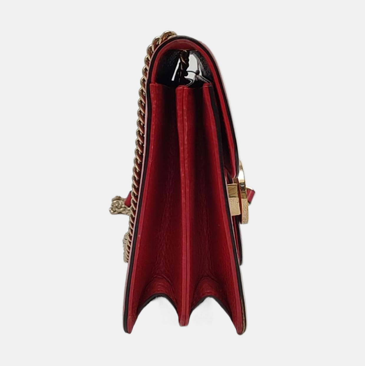 Interlocking G Small Calfskin Red - Image 4