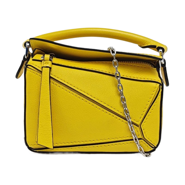 Authenticated pre-owned  Puzzle Calfskin Yellow - Shoulder Bag at Looply