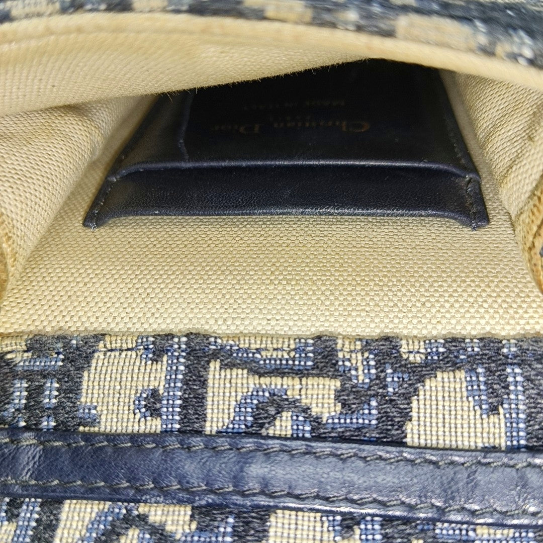 Authenticated pre-owned  Saddle Monogram Canvas Blue - Shoulder Bag at Looply