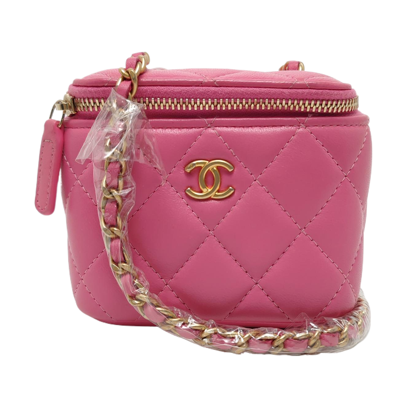VANITY CASE Quilted Lambskin Pink - Image 1