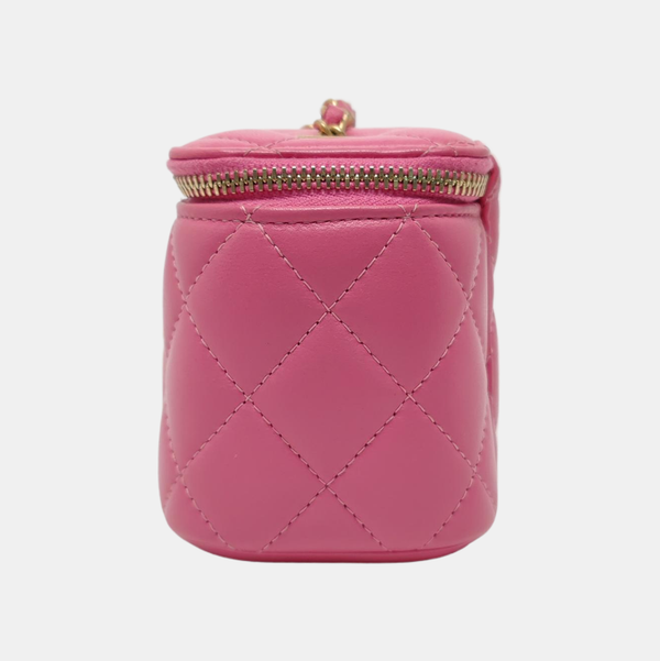 VANITY CASE Quilted Lambskin Pink - Image 3